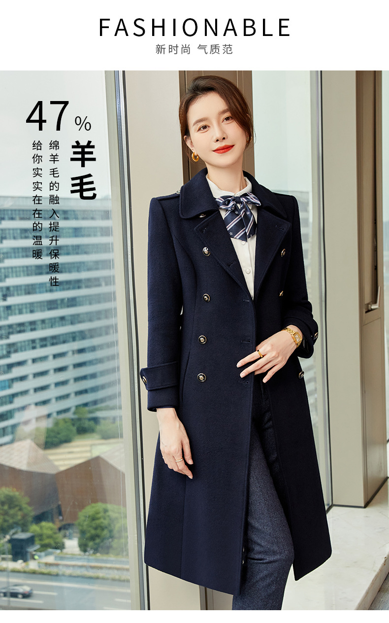 Jewelry Store Professional Wool Coat for Women — Mid-Length Woolen Work Uniform
